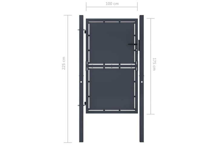 Puutarhaportti teräs 100x175 cm antrasiitti - Harmaa - Talo & remontointi - Näkösuojat & aitaukset - Portti
 - Portti ulos