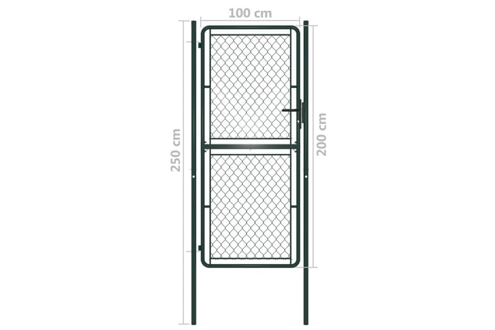 Puutarhaportti teräs 100x200 cm vihreä - Vihreä - Talo & remontointi - Näkösuojat & aitaukset - Portti
 - Portti ulos