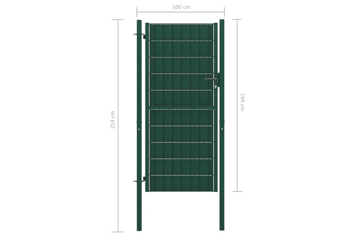 Pihaportti teräs 100x164 cm vihreä - Vihreä - Talo & remontointi - Näkösuojat & aitaukset - Portti
 - Takorautaportti & rautaportti