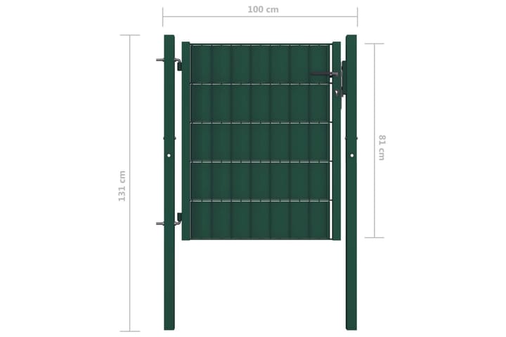 Pihaportti teräs 100x81 cm vihreä - Vihreä - Talo & remontointi - Näkösuojat & aitaukset - Portti
 - Takorautaportti & rautaportti