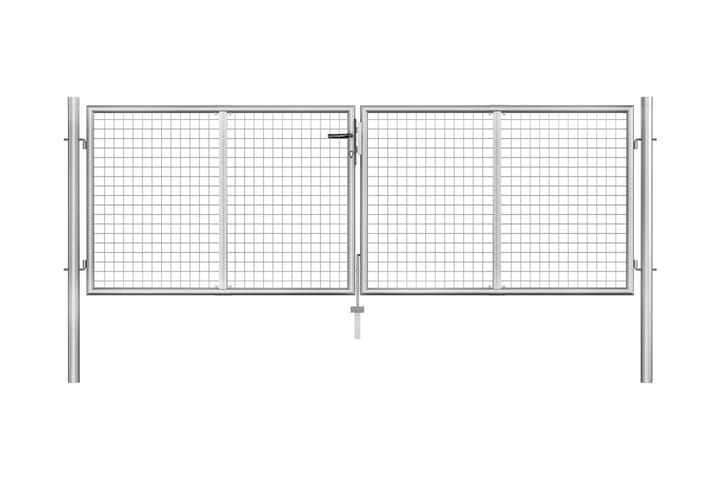 Puutarhaportti galvanoitu teräs 306x125 cm hopea - Hopea - Talo & remontointi - Näkösuojat & aitaukset - Portti
 - Takorautaportti & rautaportti