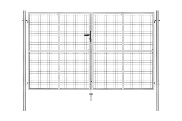 Puutarhaportti galvanoitu teräs 306x200 cm hopea - Hopea - Talo & remontointi - Näkösuojat & aitaukset - Portti
 - Takorautaportti & rautaportti