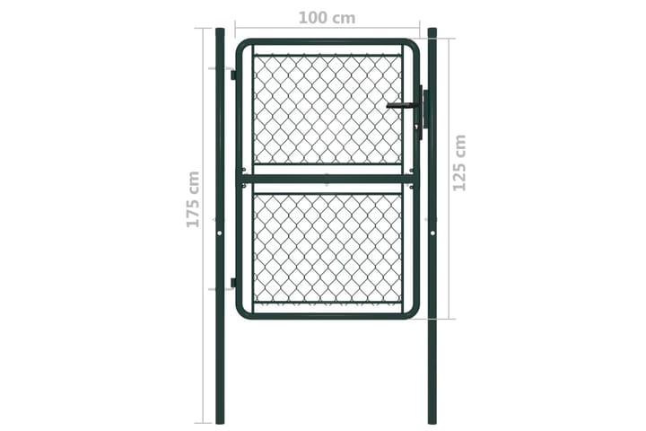 Puutarhaportti teräs 100x125 cm vihreä - Vihreä - Talo & remontointi - Näkösuojat & aitaukset - Portti
 - Takorautaportti & rautaportti