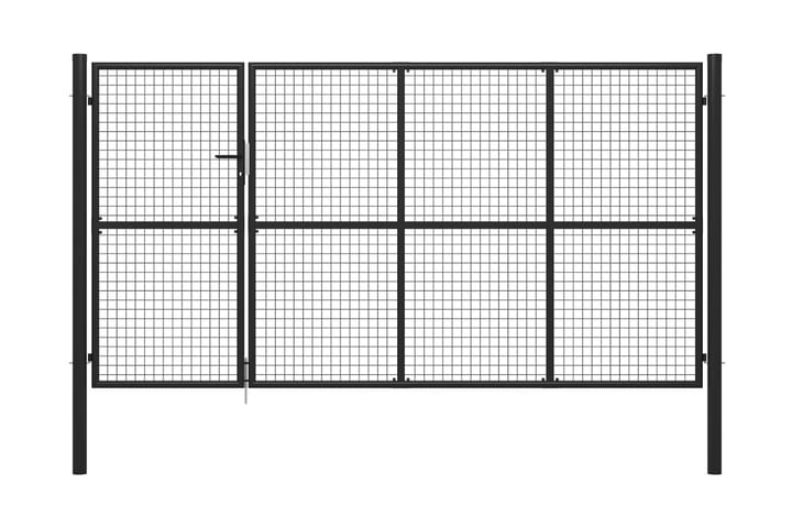 Puutarhaportti teräs 350x150 cm antrasiitti - Harmaa - Talo & remontointi - Näkösuojat & aitaukset - Portti
 - Takorautaportti & rautaportti