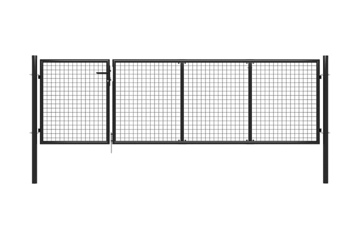 Puutarhaportti teräs 350x75 cm antrasiitti - Harmaa - Talo & remontointi - Näkösuojat & aitaukset - Portti
 - Takorautaportti & rautaportti