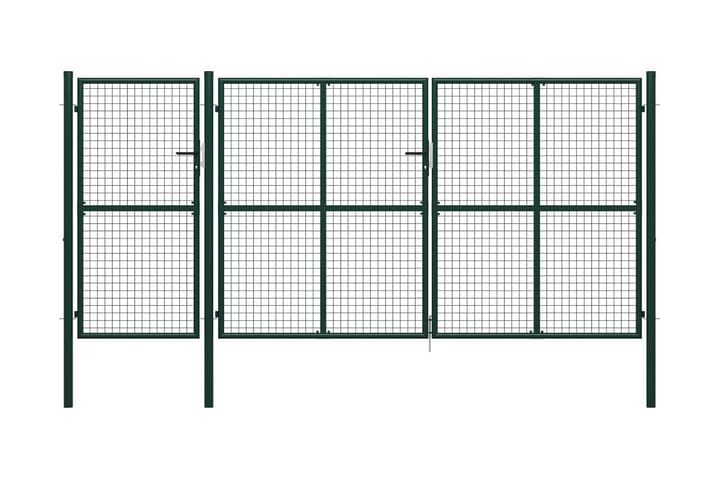 Puutarhaportti teräs 400x150 cm vihreä - Vihreä - Talo & remontointi - Näkösuojat & aitaukset - Portti
 - Takorautaportti & rautaportti