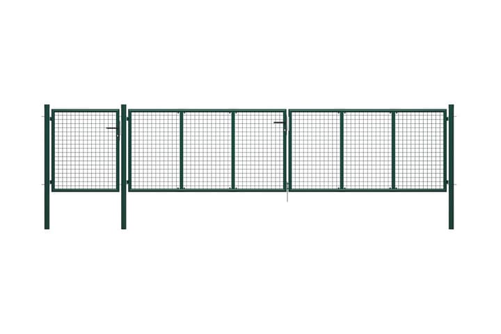 Puutarhaportti teräs 500x100 cm vihreä - Vihreä - Talo & remontointi - Näkösuojat & aitaukset - Portti
 - Takorautaportti & rautaportti