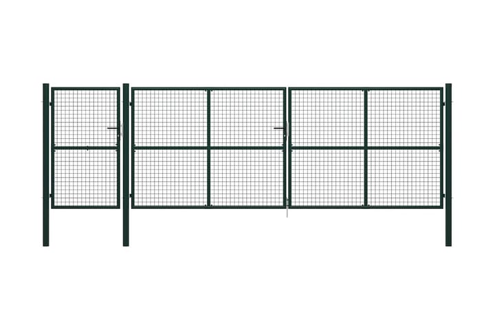 Puutarhaportti teräs 500x150 cm vihreä - Vihreä - Talo & remontointi - Näkösuojat & aitaukset - Portti
 - Takorautaportti & rautaportti