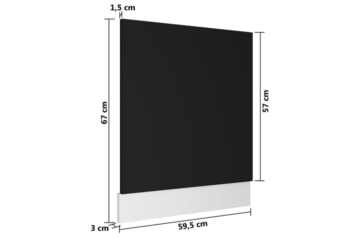 Astianpesukoneen paneeli musta 59,5x3x67 cm lastulevy - Musta - Talo & remontointi - Rakentaminen - Lattiat & seinät & katot - Lattia & seinäpinnat