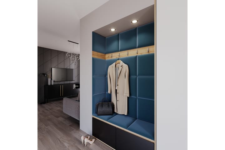 Seinälevy Quadratta 160x200 cm - Sininen - Lattia & seinäpinnat