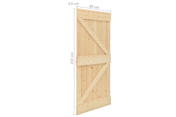 Ovi 80x210 cm täysi mänty - Keltainen - Talo & remontointi - Rakentaminen - Ovet - Liukuovi