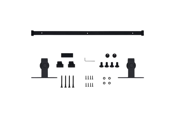 Liukuoven asennussarja mini hiiliteräs 122 cm - Musta - Talo & remontointi - Rakentaminen - Ovet - Ovihelat & ovitarvikkeet