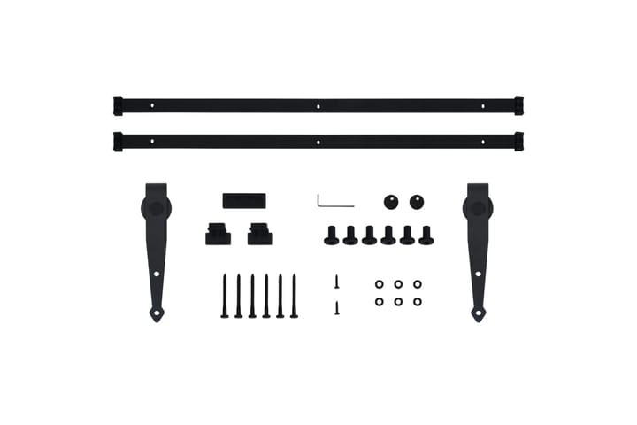 Liukuoven asennussarja mini hiiliteräs 183 cm - Musta - Talo & remontointi - Rakentaminen - Ovet - Ovihelat & ovitarvikkeet
