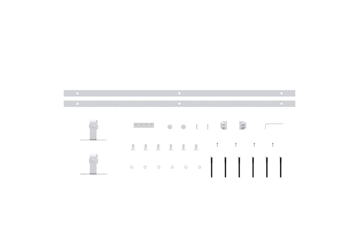 Liukuoven asennussarja mini hiiliteräs valkoinen 183 cm - Valkoinen - Talo & remontointi - Rakentaminen - Ovet - Sisäovi