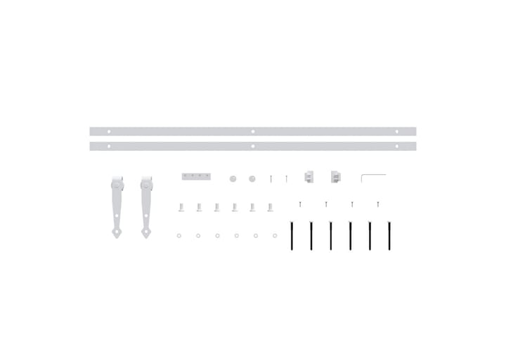 Liukuoven asennussarja mini hiiliteräs valkoinen 183 cm - Valkoinen - Talo & remontointi - Rakentaminen - Ovet - Sisäovi
