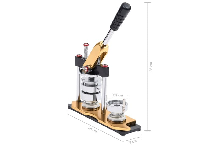 Rintanappilaite pyöreällä pyörivällä leikkurilla 25 mm - Kulta - Sinkilätyökalu & nitoja