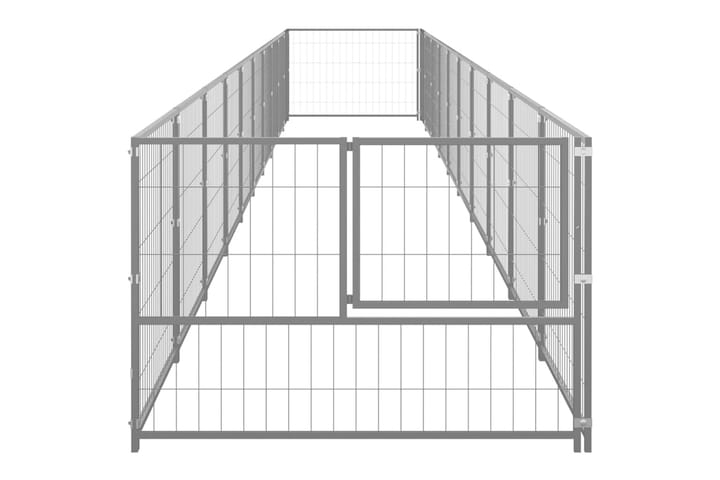 Koiranhäkki hopea 10 m² teräs - Hopea - Urheilu & vapaa-aika - Eläimille - Koira - Koiraportti & koira-aitaus