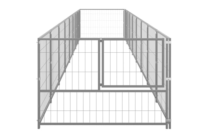 Koiranhäkki hopea 8 m² teräs - Hopea - Urheilu & vapaa-aika - Eläimille - Koira - Koiraportti & koira-aitaus