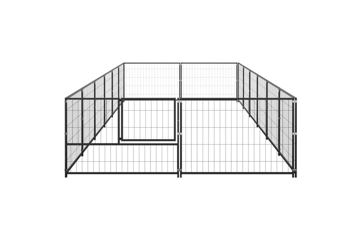 Koiranhäkki musta 12 m² teräs - Musta - Urheilu & vapaa-aika - Eläimille - Koira - Koirien kalusteet