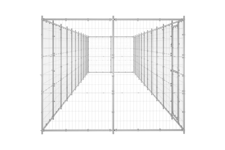 Koiran ulkohäkki galvanoitu teräs 26,62 m² - Urheilu & vapaa-aika - Eläimille - Koira - Koirien kalusteet