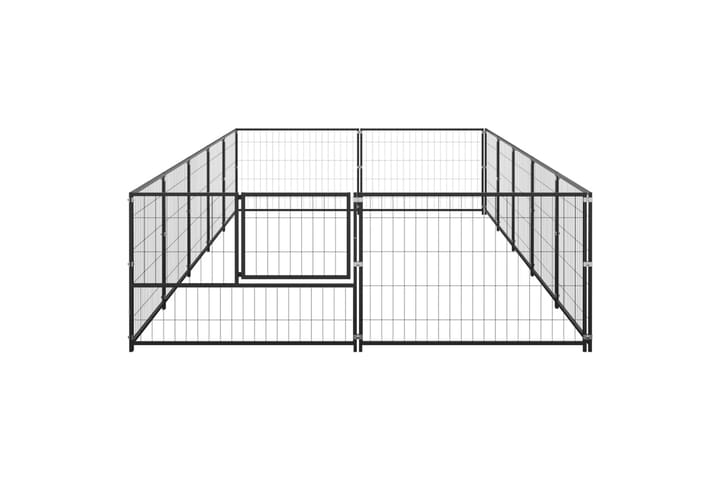 Koiranhäkki musta 10 m² teräs - Musta - Urheilu & vapaa-aika - Eläimille - Koira - Koirien kalusteet