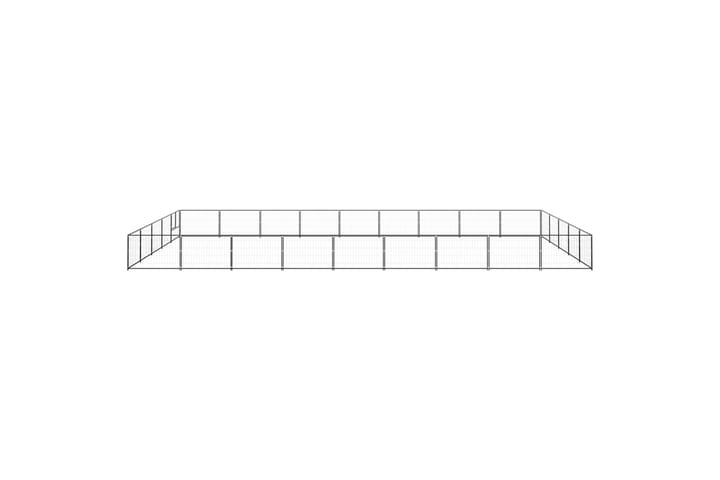 Koiranhäkki musta 45 m² teräs - Musta - Urheilu & vapaa-aika - Eläimille - Koira - Koirien kalusteet