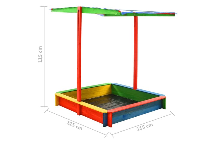 Hiekkalaatikko säädettävällä katolla kuusi monivärinen UV50 - Urheilu & vapaa-aika - Leikki & liikunta - Leikkipaikat & ulkoleikkitarvikkeet - Hiekkalaatikko
