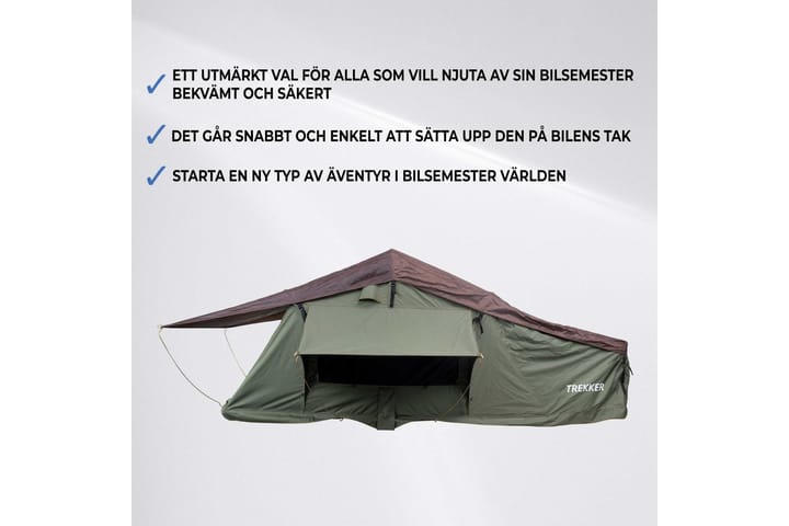 Trekker Katusteltta Cabin L - Musta - Urheilu & vapaa-aika - Retkeily & vaellus - Teltat