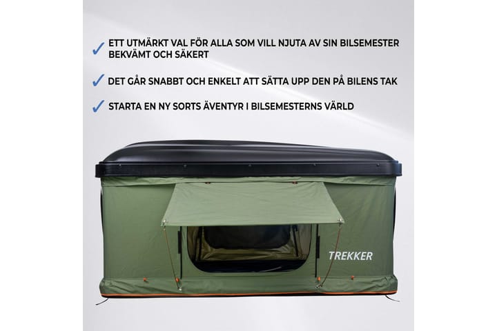 Trekker Katusteltta Hut M - Musta - Teltat