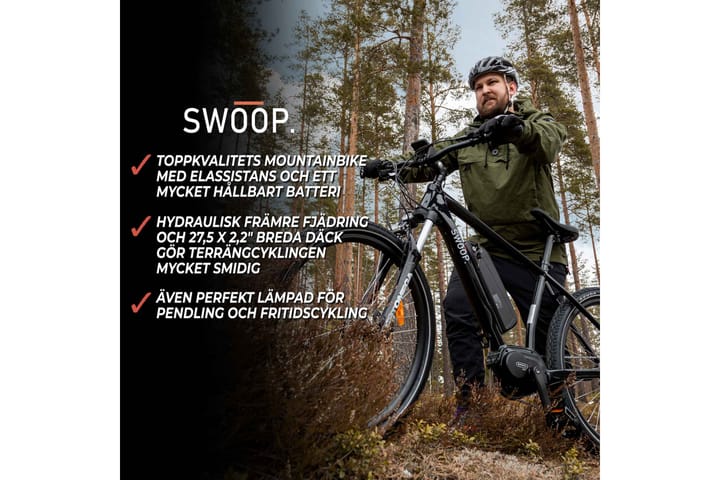 Swoop El-Maastopyörä Mtb Seeker, 27,5 - Musta/Keltainen - Kotitalous - Siivous & vaatehuolto - Pölynimurit - Pölynimuritarvikkeet