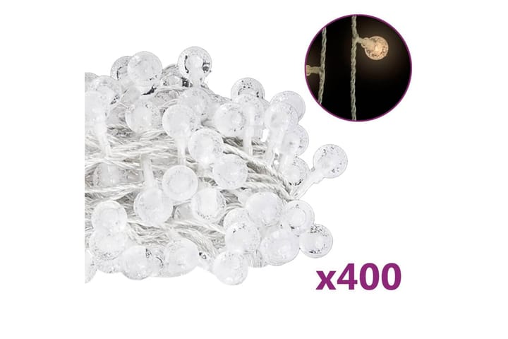 Keijuvalonauha pallo 40 m 400 LED-valoa lämmin valk. - Valkoinen - Valaistus - Jouluvalaistus - Jouluvalot ulos