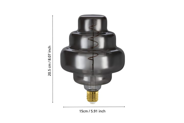 Valonlähde Eglo LM-E27-LED OR150 4W, smoky - Musta/Harmaa - Valaistus - Hehkulamppu & polttimo - LED-valaistus - LED-lamput - LED-lamppu