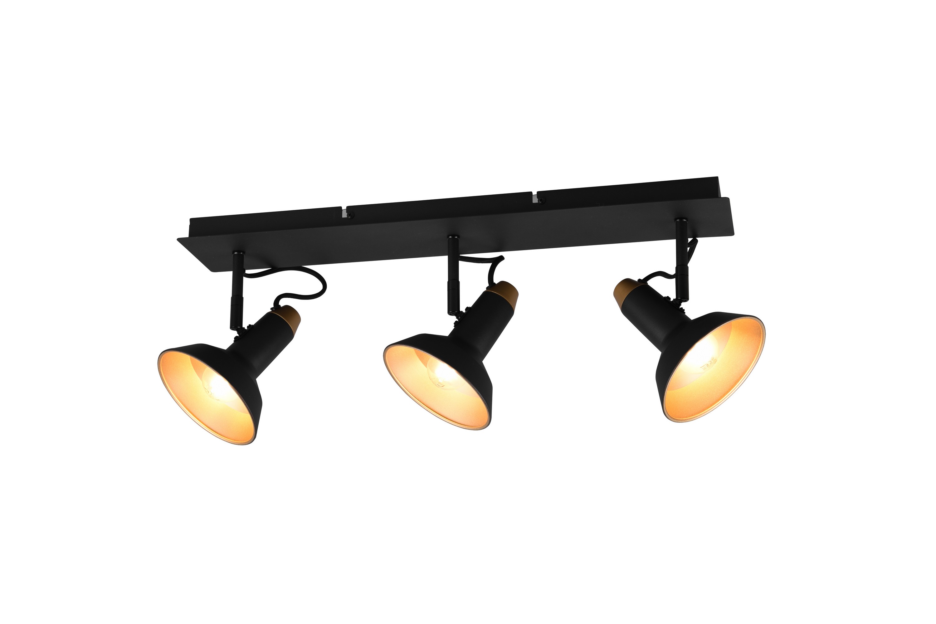 Trio Lighting Spotti Roxie 3-os E14 Mattamusta/Kulta - TRIO