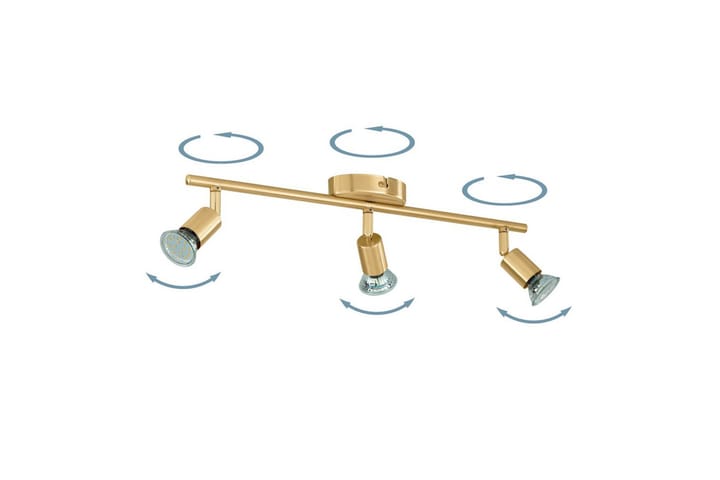 Spotvalonki Eglo Buzz-Led 3 lampulla Harjattu Messinki - Messinki - Valaistus - Hehkulamppu & polttimo - Spottivalaisin & alasvalo - Kattospotti