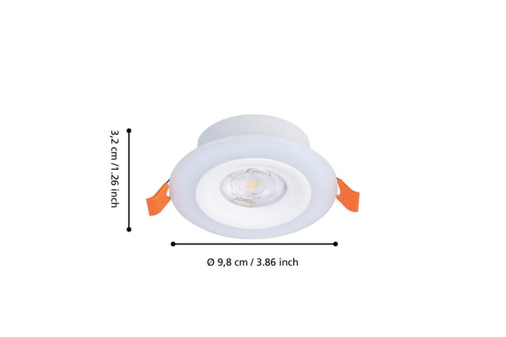 Upotettu valaisin Eglo Calonge RGB 3 kpl valkoinen - Valkoinen - Valaistus - Hehkulamppu & polttimo - Spottivalaisin & alasvalo - Kattospotti