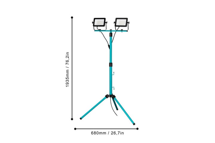 Työvalaistus Eglo LED-Telinevalaisin 2 Lamppua 30W - Valaistus - Hehkulamppu & polttimo - Työvalaistus - Työvalo