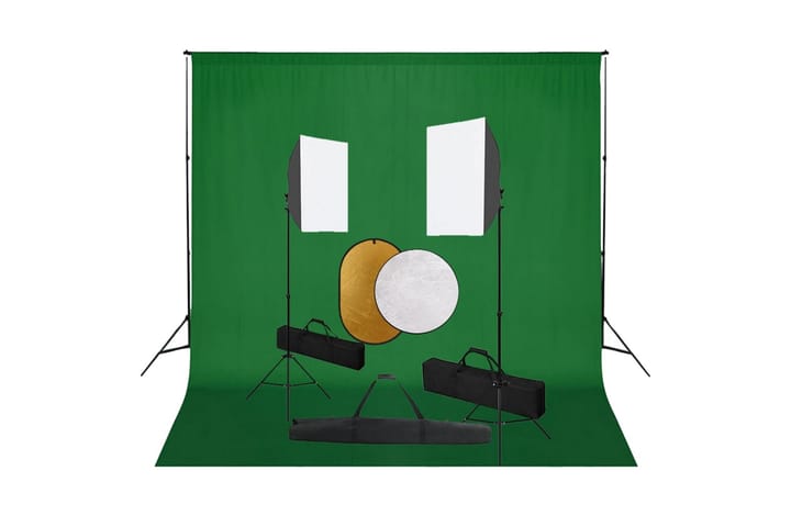 Valokuvastudiosarja softbox-valot, taustakangas ja heijastin - Valaistus - Hehkulamppu & polttimo - Työvalaistus - Valokuvaus & studiovalaisimet