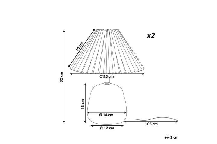 Dovgado Pöytävalaisin 32 cm 2 kpl E27 - Vaaleanharmaa/Valkoinen - Valaistus - Sisävalaistus & lamput - Erikoisvalaisin - Riisipaperivalaisin