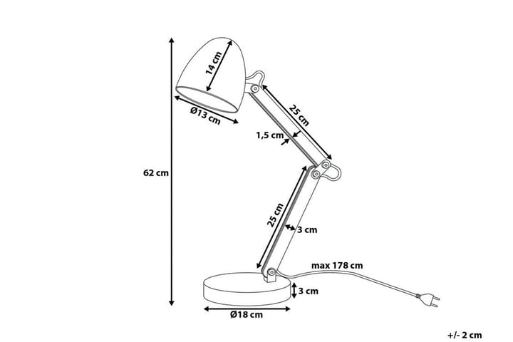 Pöytävalaisin Veleka 62 cm - Valaistus - Sisävalaistus & lamput - Erikoisvalaisin - Kaarivalaisin