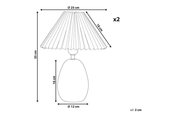 Kamati Pöytävalaisin 2 kpl 35 cm E27 - Valkoinen/Sininen - Valaistus - Sisävalaistus & lamput - Erikoisvalaisin - Riisipaperivalaisin