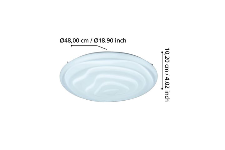 Kattovalaisin Eglo Battistona 480 mm - Valkoinen - Valaistus - Sisävalaistus & lamput - Erikoisvalaisin - Tiffanylamppu