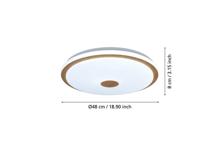 Kattovalaisin Eglo Lanciano 1 480 mm - Valkoinen/Ruskea - Valaistus - Sisävalaistus & lamput - Erikoisvalaisin - Tiffanylamppu