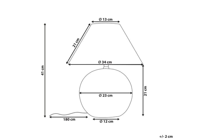 Kinalada Pöytävalaisin 41 cm E27 - Off white - Valaistus - Sisävalaistus & lamput - Erikoisvalaisin - Riisipaperivalaisin