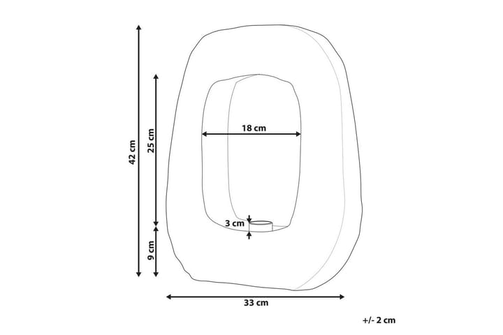 Ladaki Pöytävalaisin 42 cm E27 - Musta - Valaistus - Sisävalaistus & lamput - Erikoisvalaisin - Riisipaperivalaisin