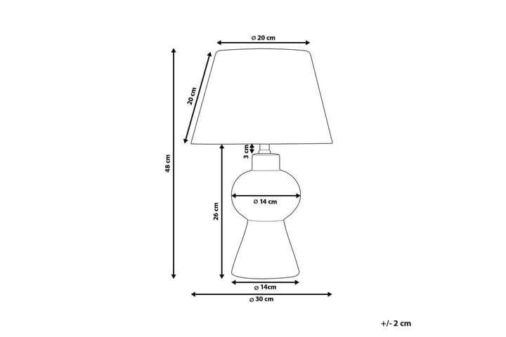 Lemiros Pöytävalaisin 48 cm E27 - Harmaa/Valkoinen - Valaistus - Sisävalaistus & lamput - Erikoisvalaisin - Riisipaperivalaisin