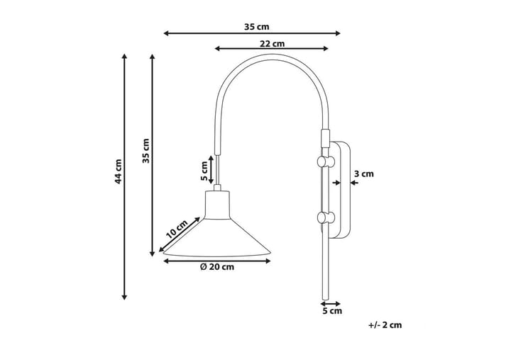 Ozmi Seinävalaisin 44 cm E27 - Kulta/Valkoinen - Valaistus - Sisävalaistus & lamput - Erikoisvalaisin - Riisipaperivalaisin