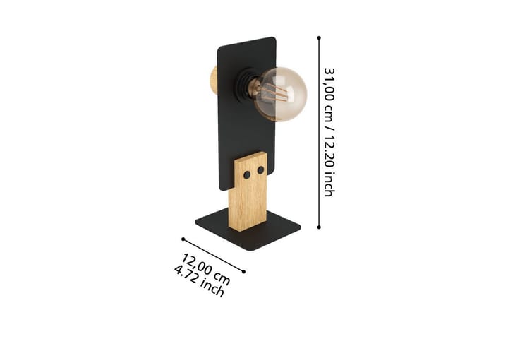 Pöytälamppu Eglo Bramerton - Musta/Ruskea - Valaistus - Sisävalaistus & lamput - Erikoisvalaisin - Riisipaperivalaisin