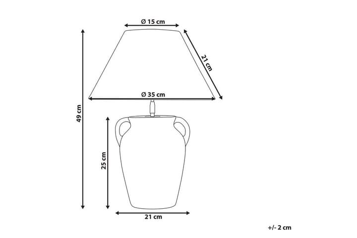 Ponze Pöytävalaisin 49 cm E27 - Harmaa - Valaistus - Sisävalaistus & lamput - Erikoisvalaisin - Riisipaperivalaisin