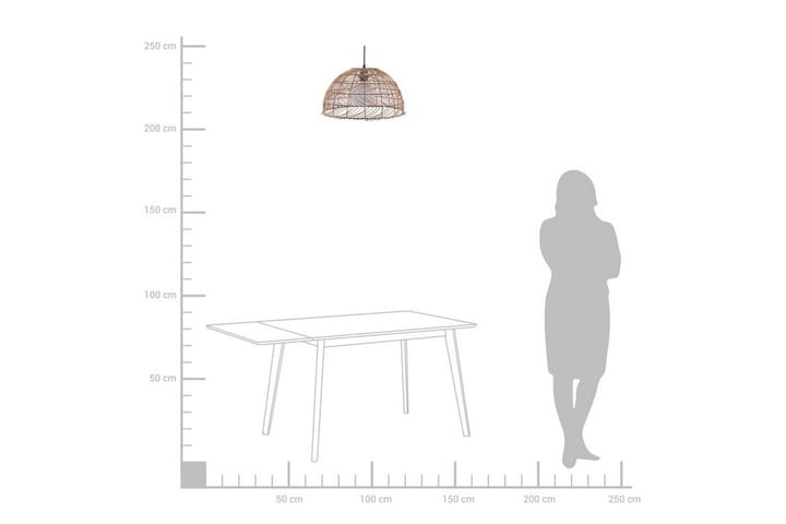 Kattovalaisin Selenge 40 cm - Ruskea - Valaistus - Sisävalaistus & lamput - Erikoisvalaisin - Riisipaperivalaisin