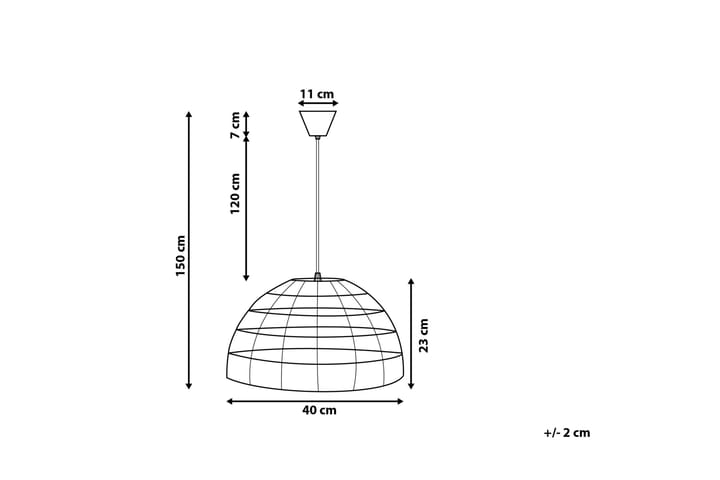 Kattovalaisin Selenge 40 cm - Ruskea - Valaistus - Sisävalaistus & lamput - Erikoisvalaisin - Riisipaperivalaisin